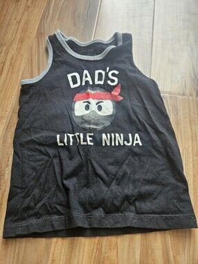 Sporto Black Tank Top with Red Ninja Headband Graphic